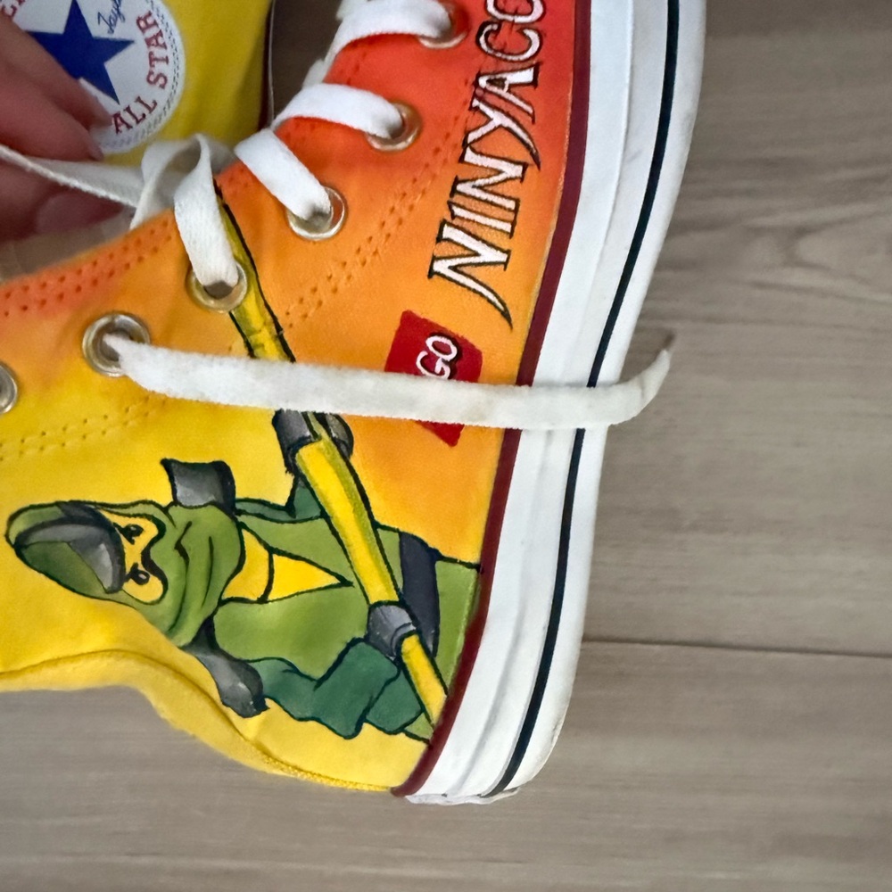 Converse Orange and Yellow High-Tops Lego